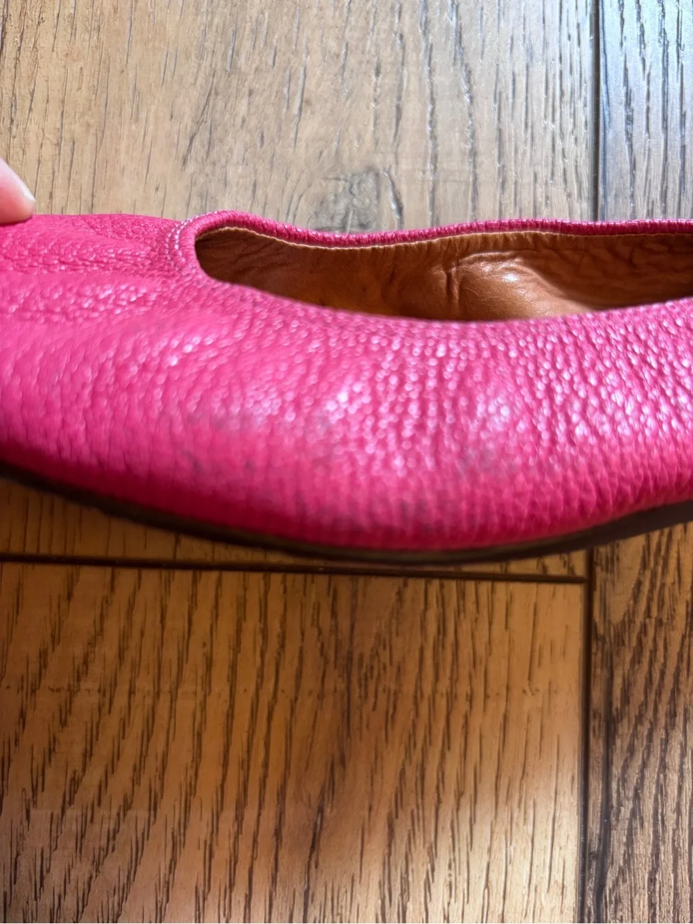 Lanvin Pink Leather Round-Toe Ballet Flats